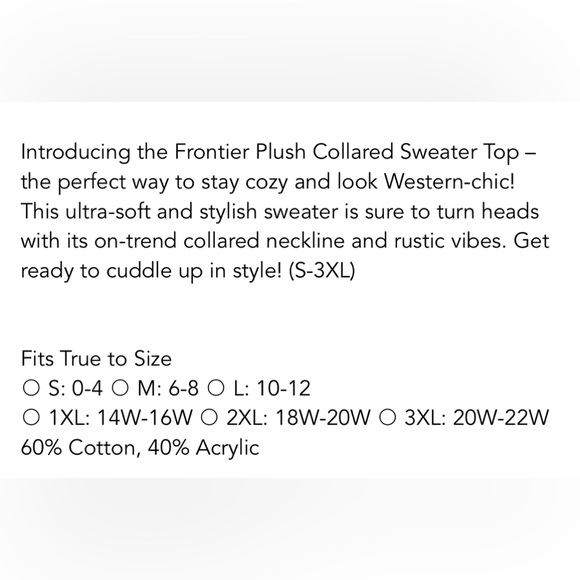 🆕HEYSON PLUSH COLLAR SWEATER🆕 - Picture 8 of 8